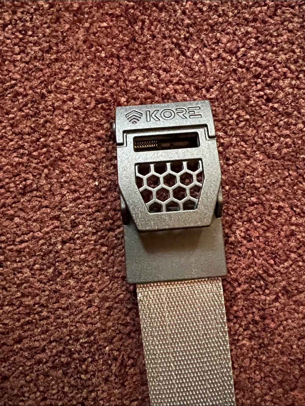 Kore Black Tactical Webbing Belt with Subtle Embossing